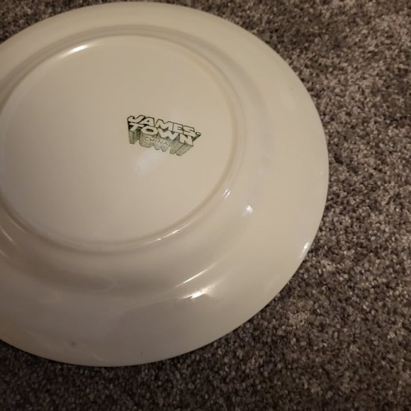 2 Jamestown China Dinner Plates Blue Winter Scene Horses & Sleigh 10" - Picture 5 of 6